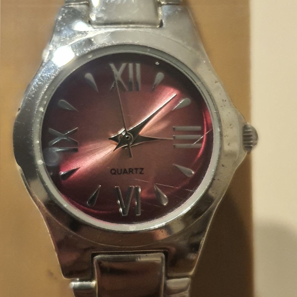 🦋10/$20🦋 GENWM1078 Silver/Pink Stainless Steel Women's Watch